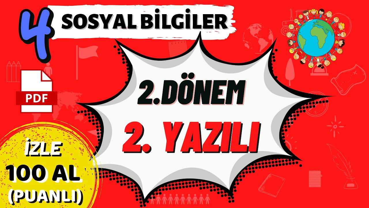 4. Sınıf Sosyal Bilgiler 2. Dönem 2. Yazılı (PDF) - Yardımcı Öğretmen