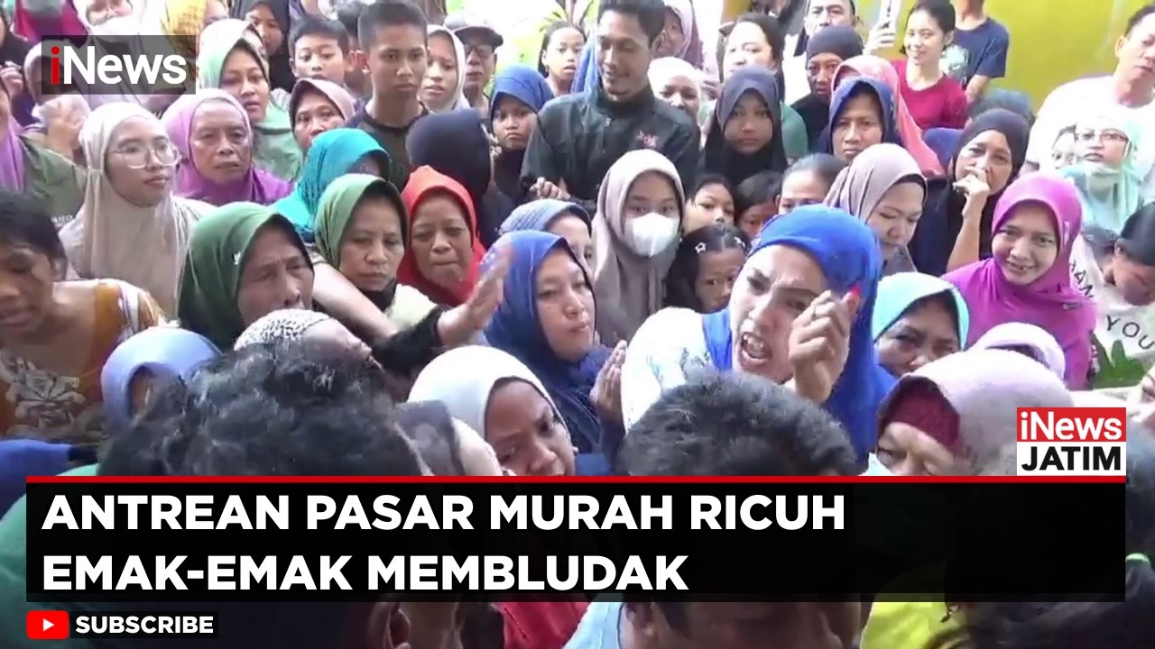 Pasar Murah Diserbu Warga, Antrean Ricuh di Surabaya | iNews Jatim