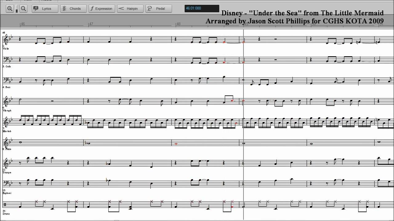 Disney Under the Sea Sheet Music - Jason Scott Phillips