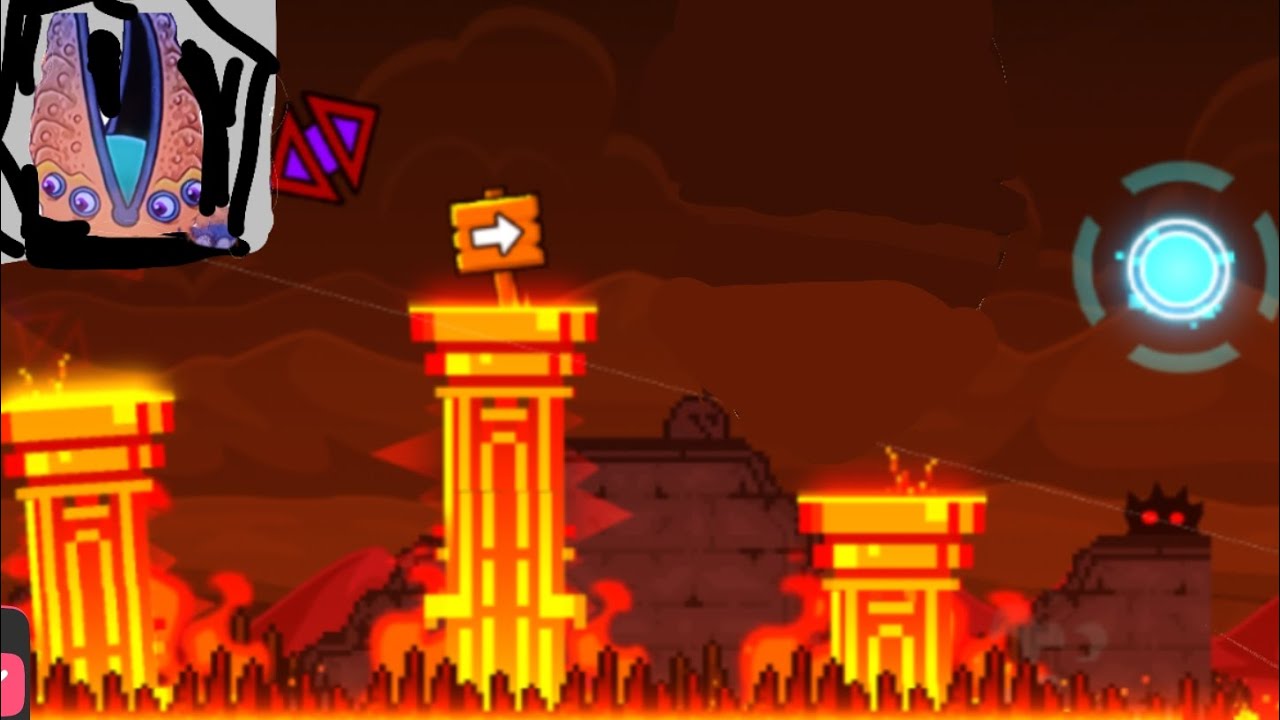 Yooreek plays geometry dash on mobile
