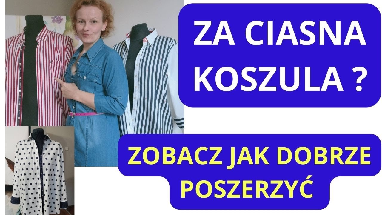 Jak poszerzyć koszulę. Jak zrobić wstawki w bluzce koszulowej/ koszuli. Tutorial. Za ciasna koszula?