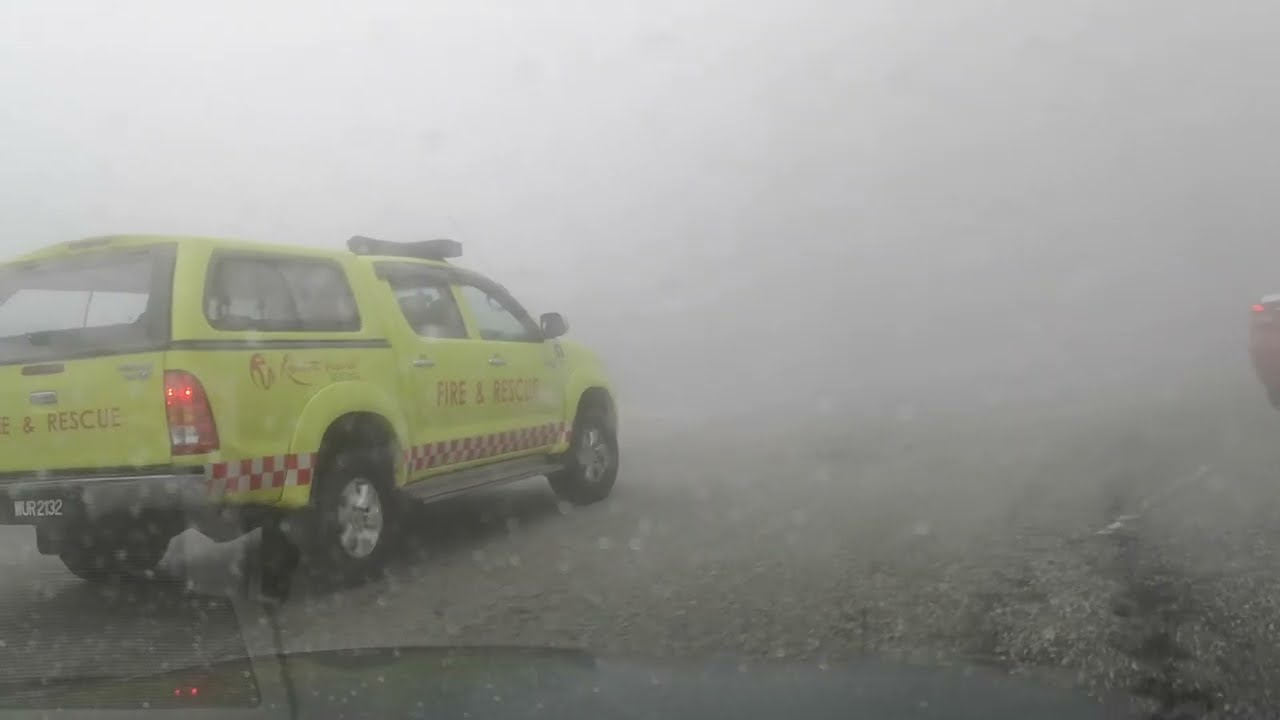 Driving up Genting Highlands in Foggy  weather