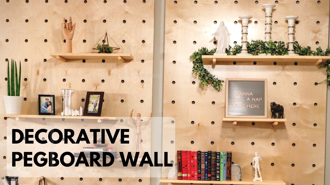 How To Make Decorative Pegboard Wall // The Poor Man's Guide