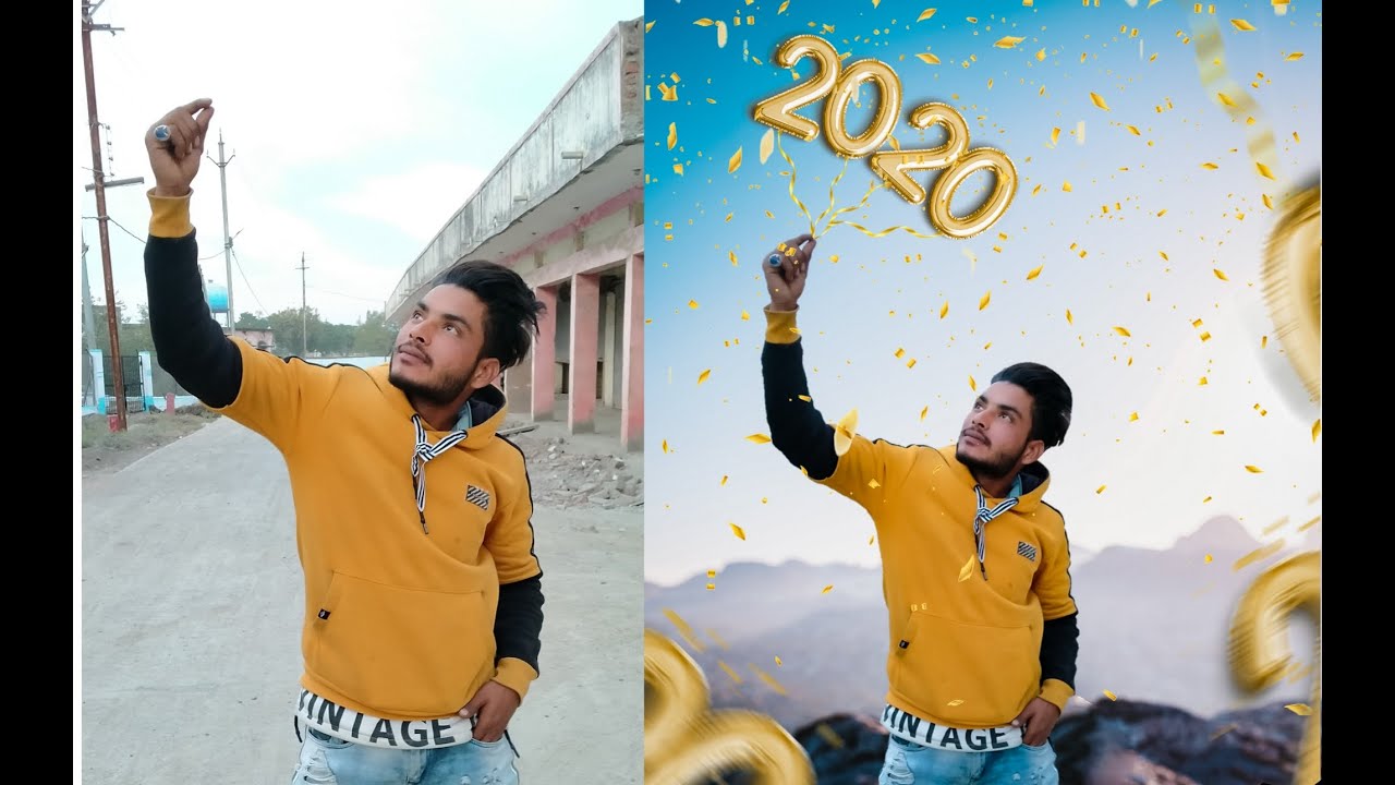 Happy New Year 2020 special photo editing tutorial - new year concept editing 2020