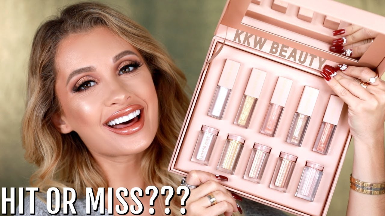 KKW BEAUTY ULTRALIGHT BEAM HIGHLIGHTERS + GLOSSES REVIEW