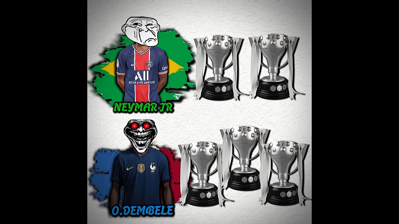 NEYMAR VS DEMBELE #football #trophy #tanding