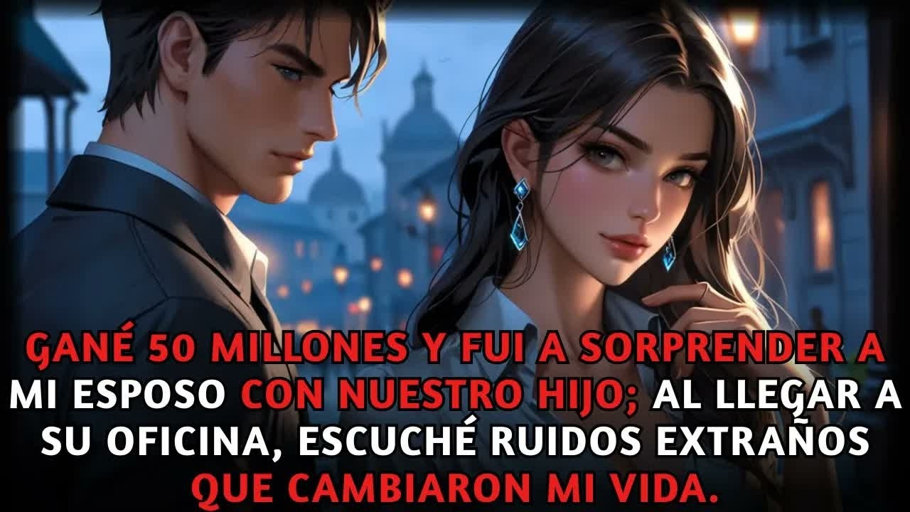 Gané 50 millones y corrí a la oficina de mi esposo con nuestro hijo; al llegar, escuché unos ruidos…