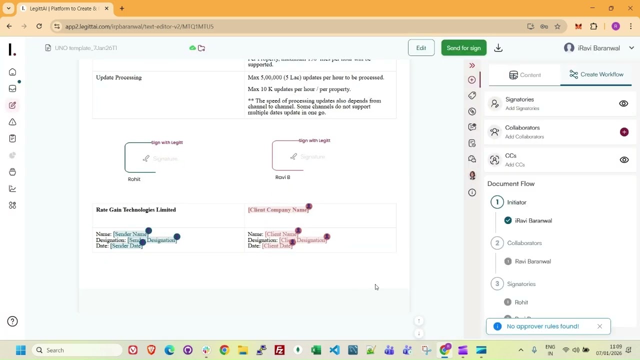 How to assign variables to signatories
