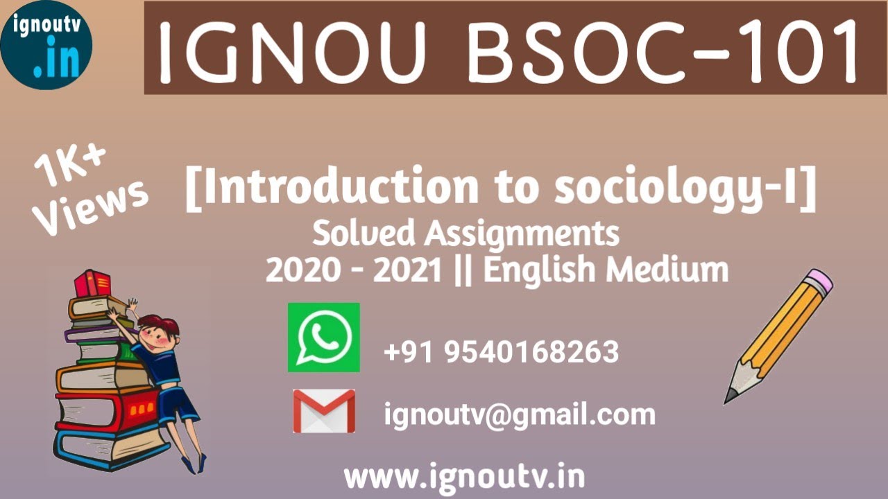 IGNOU BSOC-101 Solved Assignment January 2021 [FREE] || BASOH || BSOC-101 || IGNOU TV || IGNOU ||