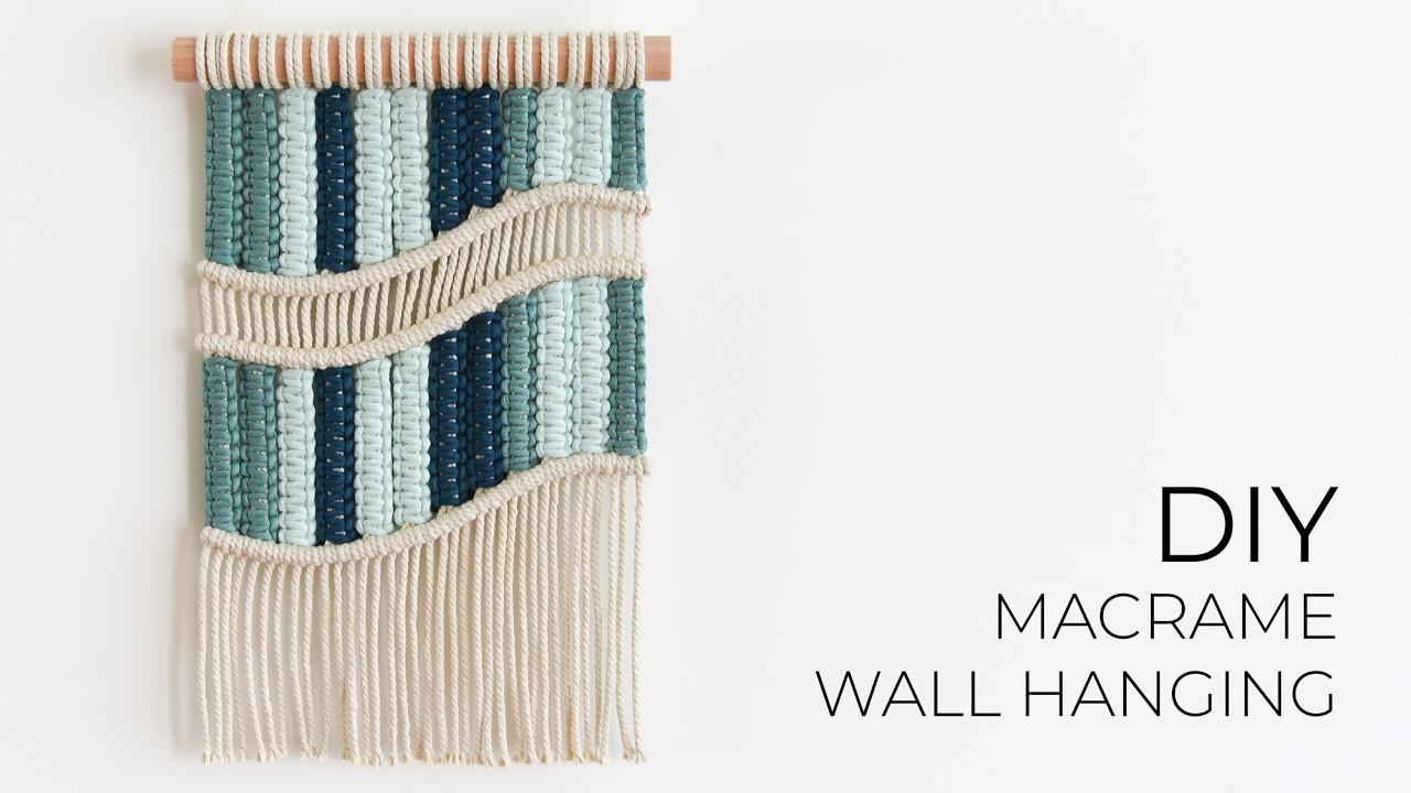DIY MACRAME WALL HANGING with multi coloured square knots | How to macrame | Step by step tutorial