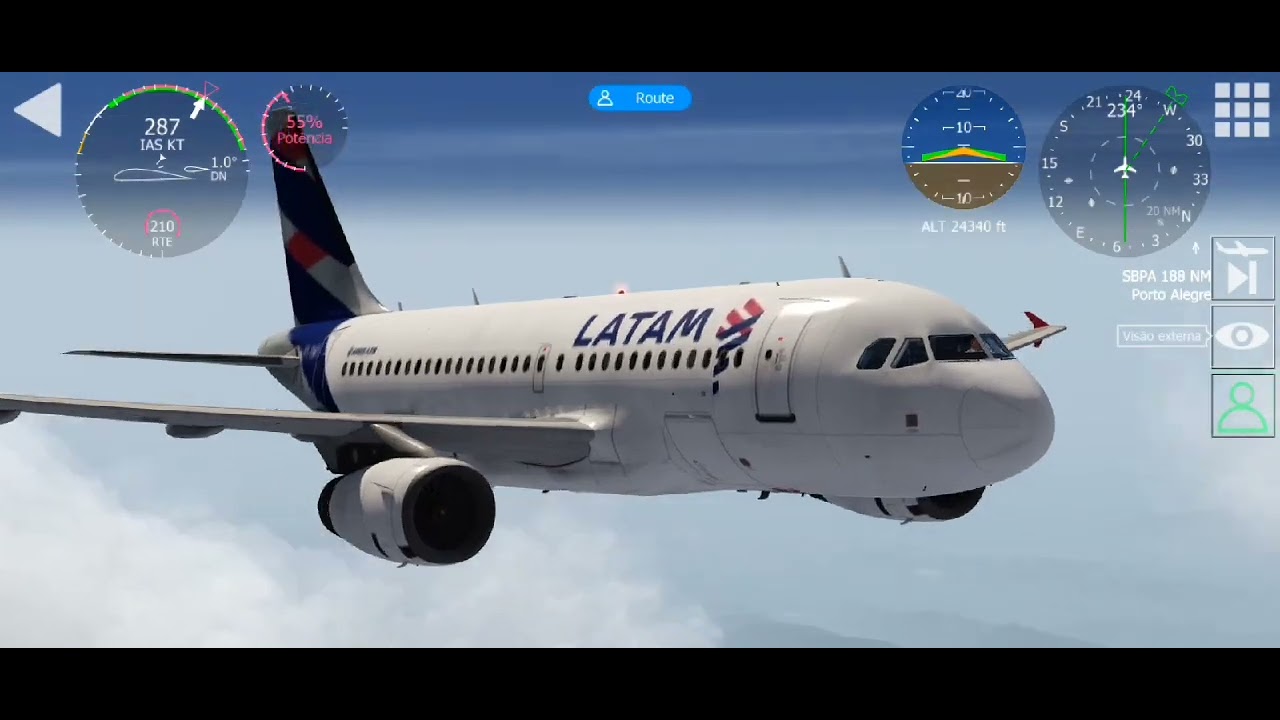 AEROFLY VÔO NAVEGANTES -PORTO ALEGRE A319 LATAM PRIMEIRO VÔO 