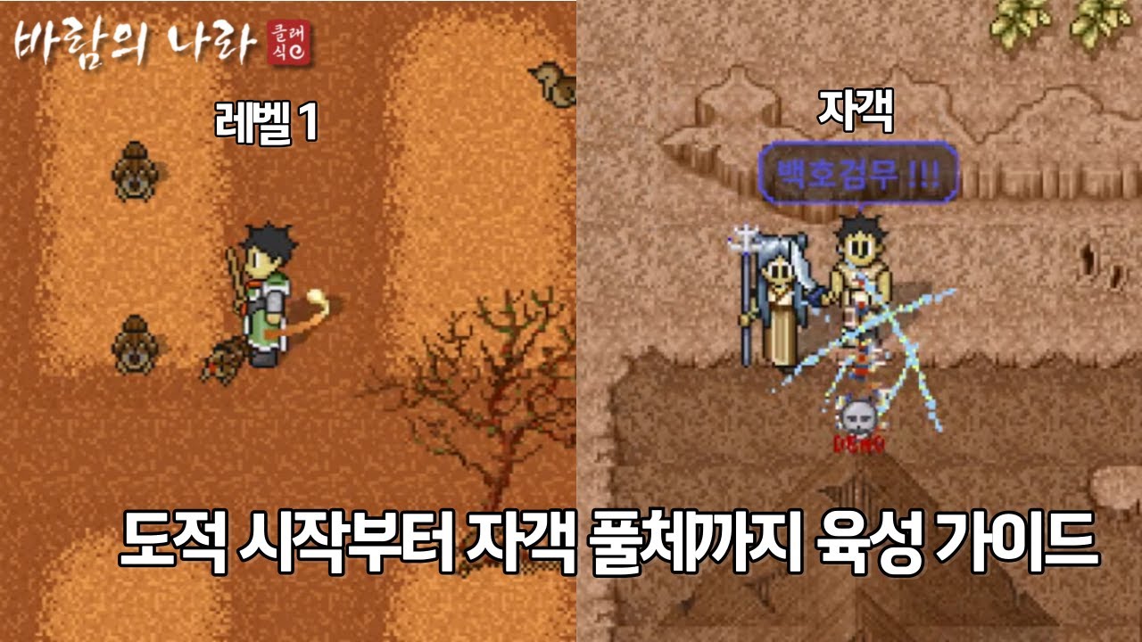 바람의나라 클래식 도적 시작부터 자객 풀체까지 육성 가이드