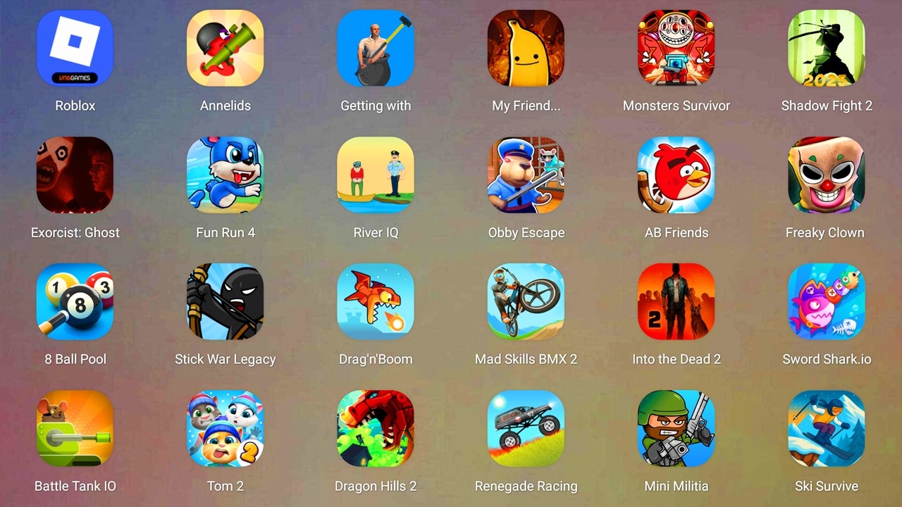 Evil Grandpa,Sonic Dash,Zombie Tsunami,Save the Masters,Scary Teacher 3D,Red Ball 4,Save the Fish...