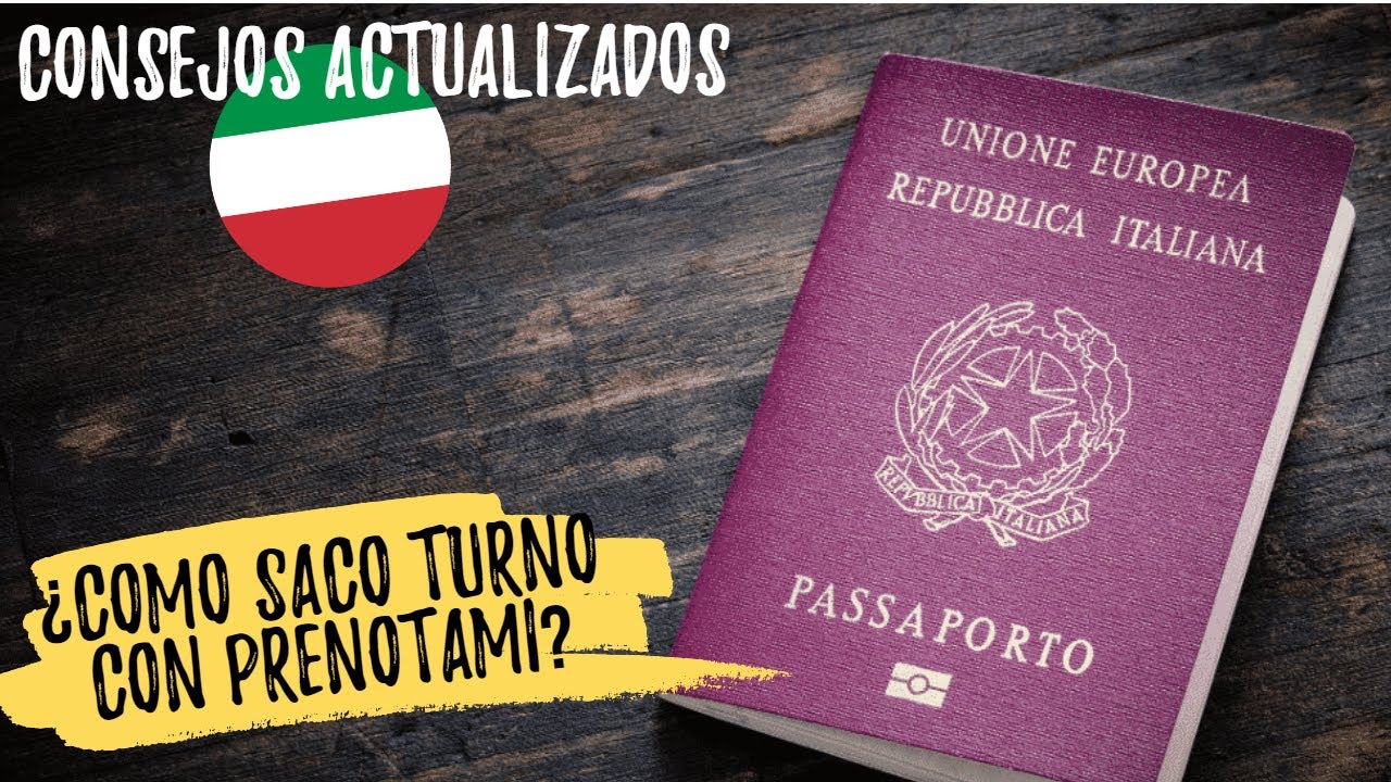 ¿CÓMO SACAR TURNO PARA PASAPORTE (Y CIUDADANÍA) CON PRENOT@MI? - CIUDADANÍA ITALIANA