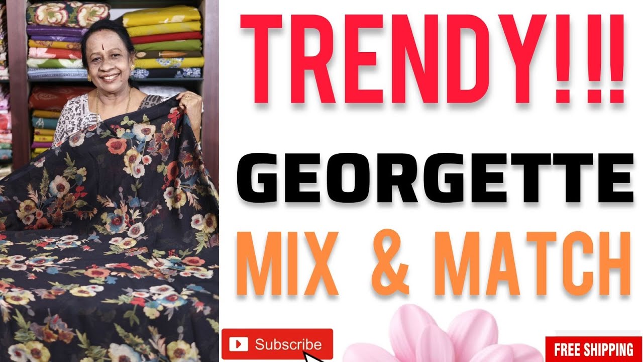 Georgette Floral/ Mix & Match /Dupatta/Free Shipping*/#435