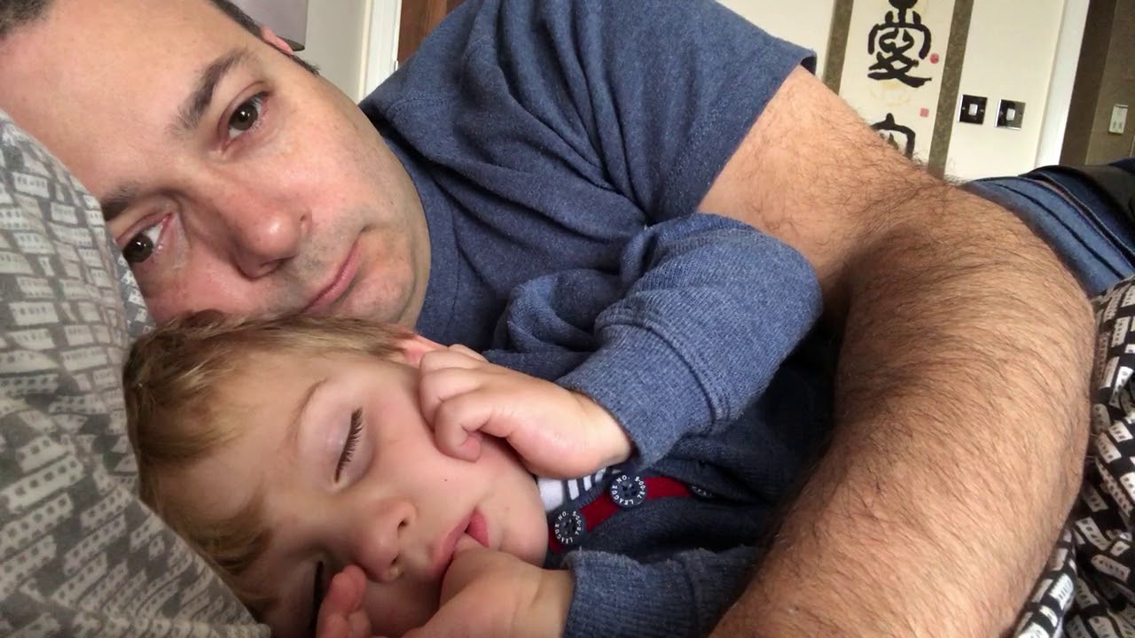 Cuddling with Daddy