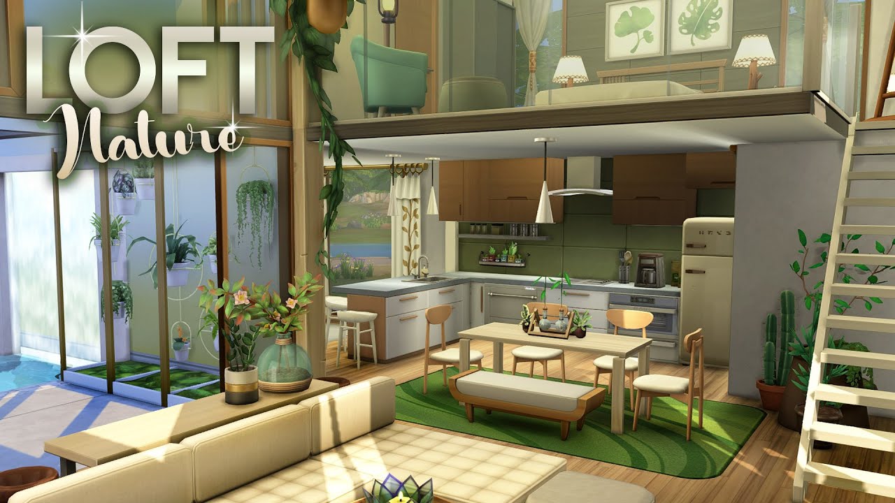 ЛОФТ ПРИРОДА || The Sims 4: Набор «Цветущие комнаты» БЕЗ CC Speed ​​Build