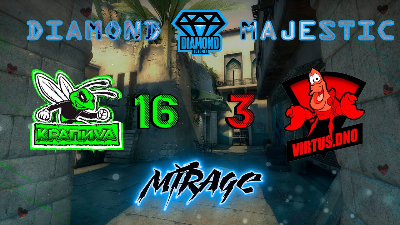 [ 💎 ] DIAMOND MAJESTIC | DAY 2 | BO3 | MAP2 🎲 KPAПИVA VS DNO 🎲 de_mirage_csgo_v2 [ 16 / 7 ]