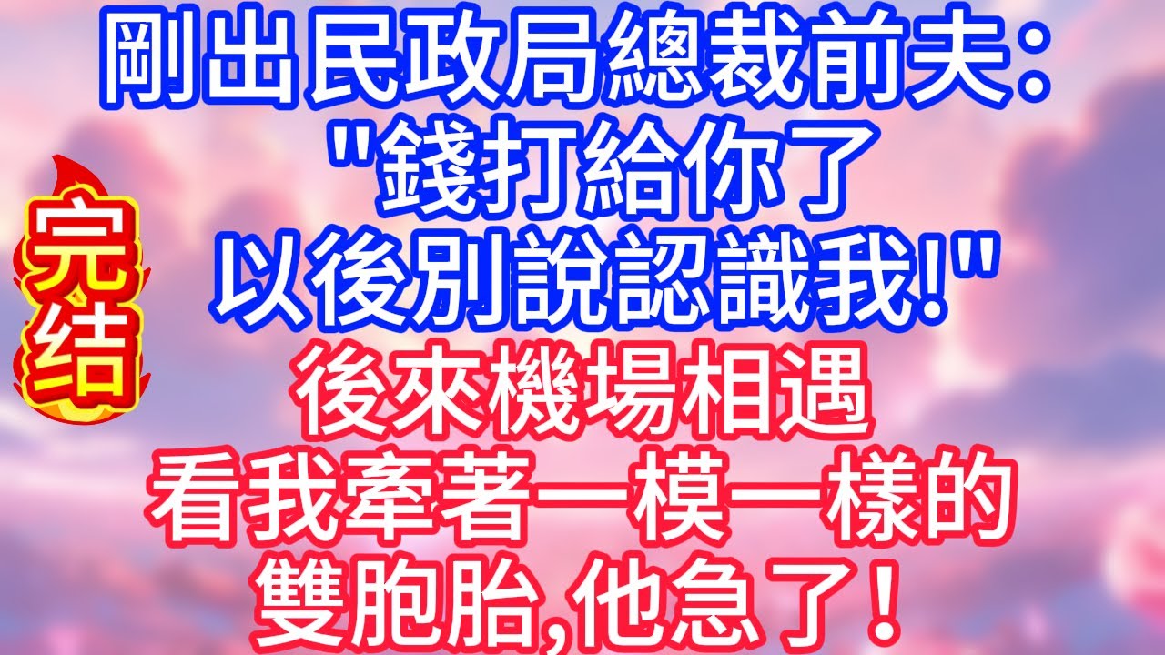 【情感故事】剛出民政局總裁前夫：「錢打給你了，以後別說認識我！後來機場相遇，看見我牽著一模一樣的雙胞胎，他急了！#故事 #人生哲理