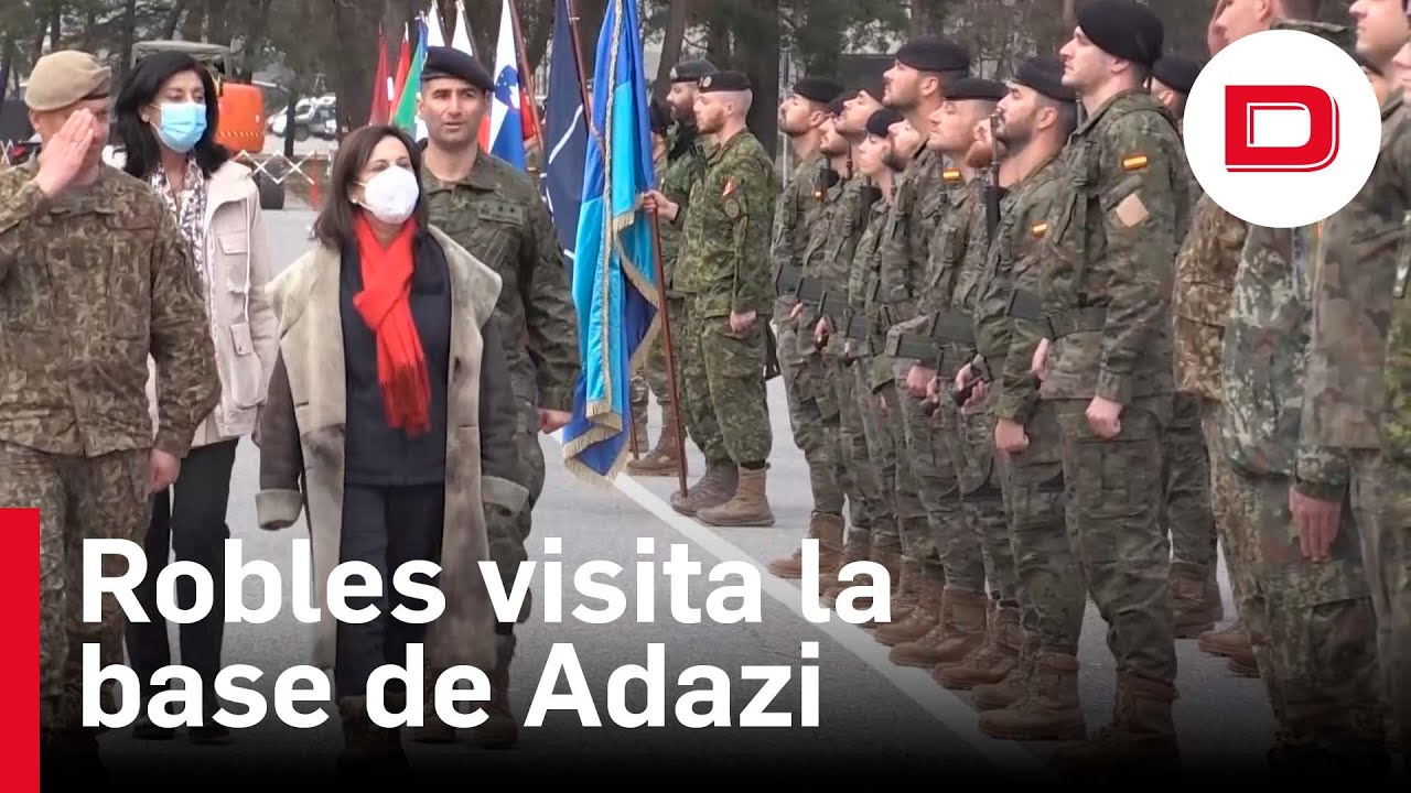 Margarita Robles visita la base de Adazi, en Letonia