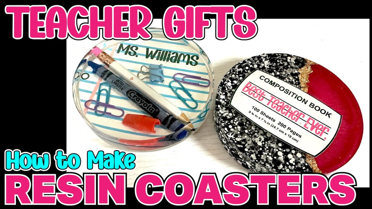 HOW TO MAKE A CUSTOM COASTER WITH EPOXY RESIN | TEACHER APPRECIATION GIFT