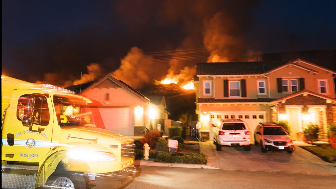 Sandy Fire First On Scene Footage Day 1