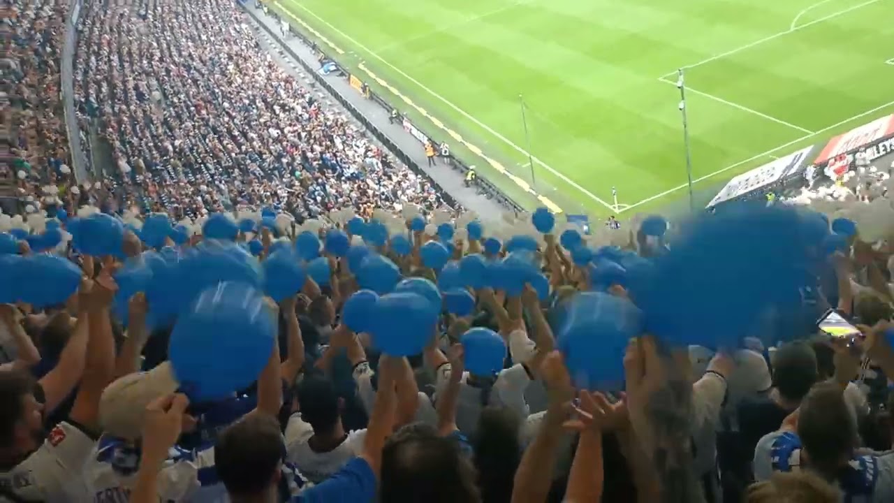Hertha Fans in Hamburger Volkspark Stadion 2023