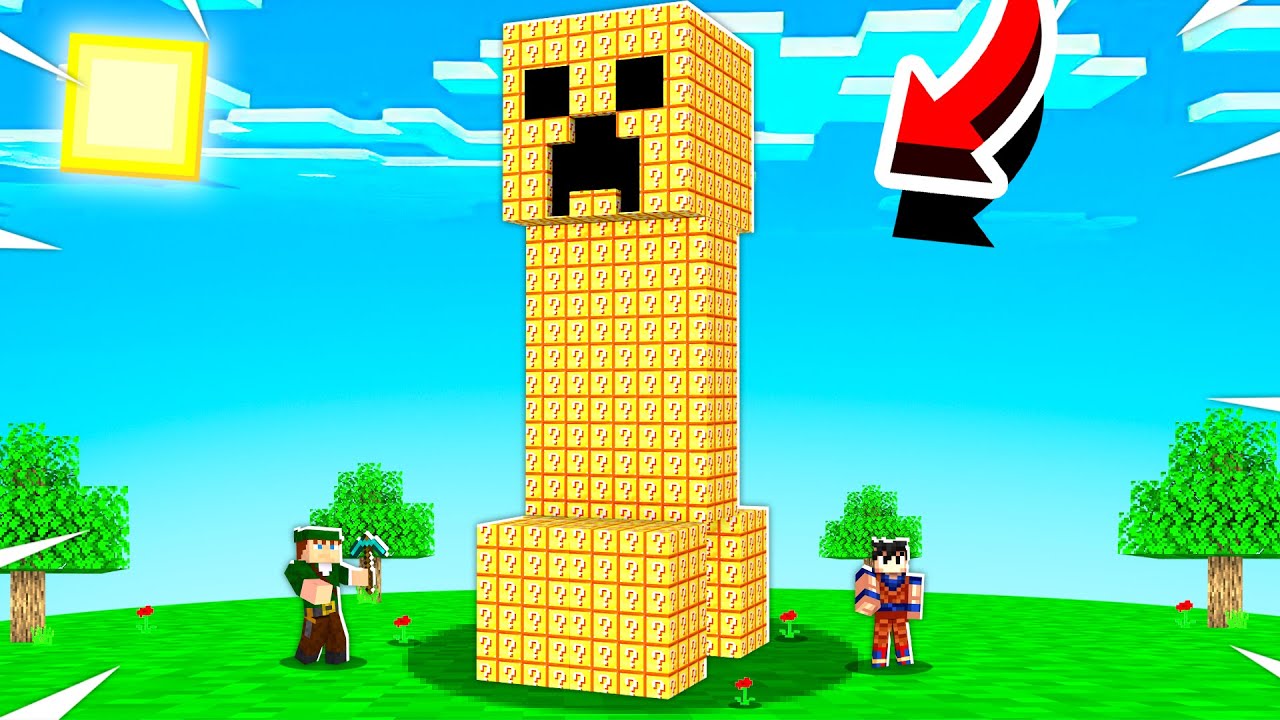 SOBREVIVA AO DESAFIO DO CREEPER DE LUCKY BLOCK NO MINECRAFT!!