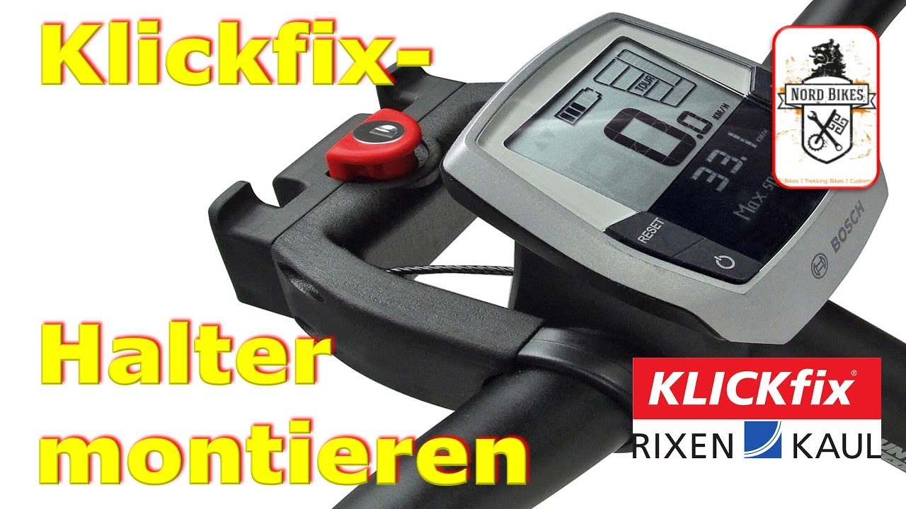 Klickfix Halter am Ebike montieren. Tipps und Tricks von Nordbikes.Ideal für Körbe und Lenkertaschen