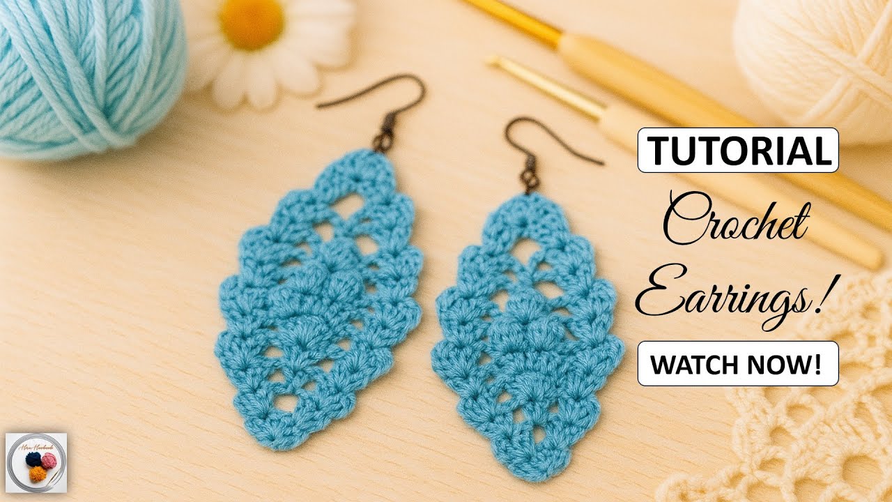 Elegant Pineapple Stitch Crochet Earrings | Easy Handmade Jewelry Tutorial