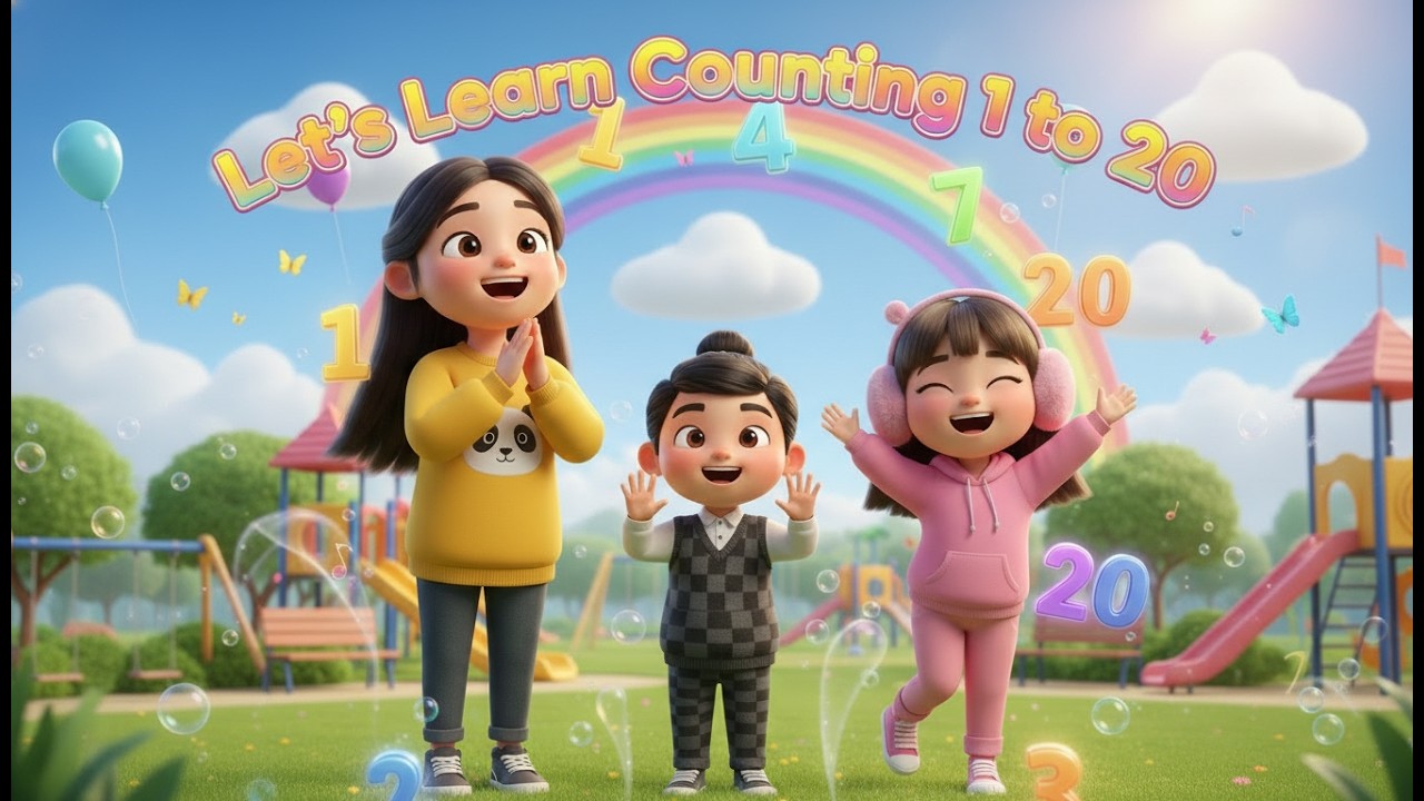 1 से 20 Counting Song | Hindi Numbers for Kids | Fun Learning Video