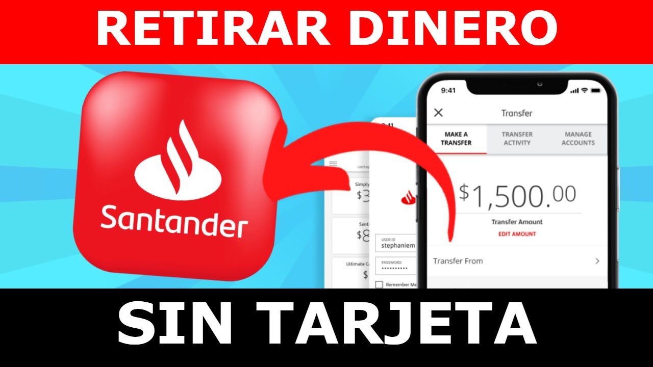 Como SACAR DINERO BANCO SANTANDER Sin TARJETA ✅