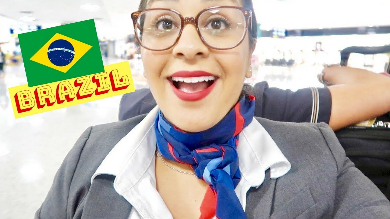 Flight Attendant Life 👩🏽&zwj;✈️  |  Brazil Vlog 28, 2018  |  Fly With Stella