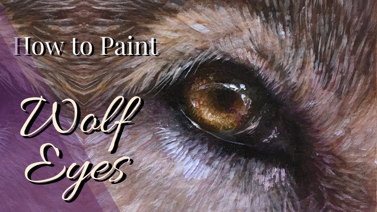 How to Paint: WOLF EYES with Oil Paint or Acrylic Paint - Wolf Eye Tutorial - Oil Painting