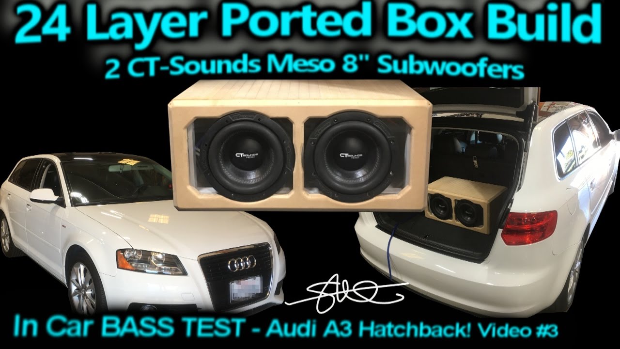 24 Layer Ported Speaker Box BASS TEST! Audi A3 - 2 CT-Sounds 8