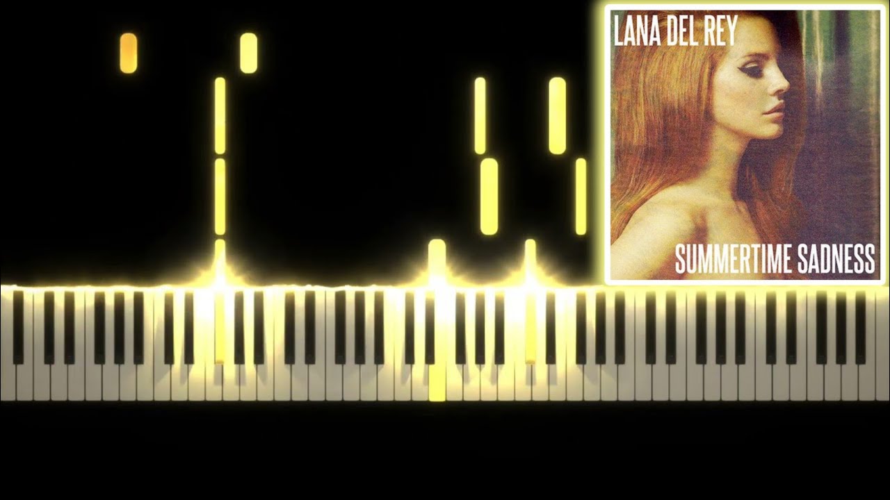 Lana Del Rey -  Summertime Sadness (Piano Tutorial + FREE MIDI) | 'Born To Die' album