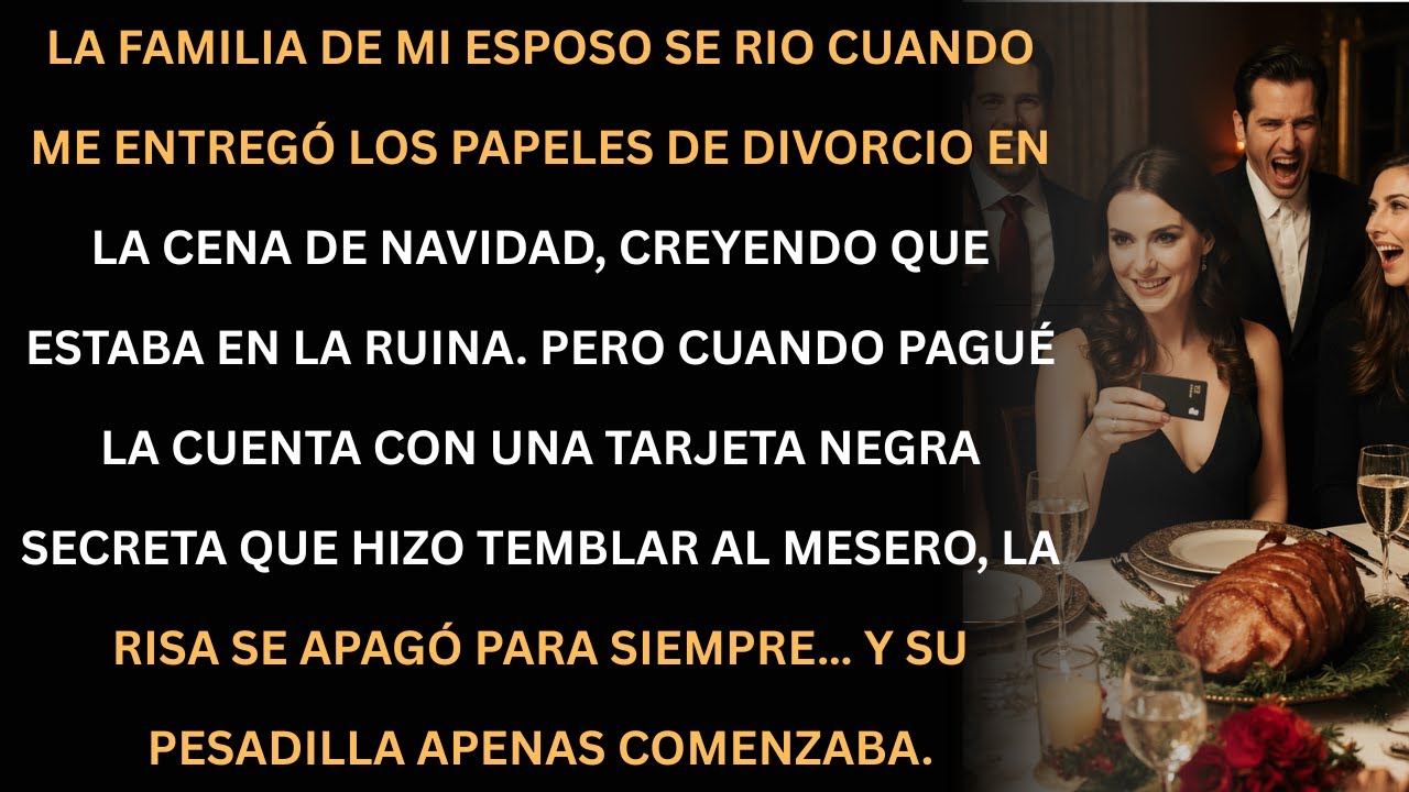 Me dieron los papeles de divorcio en Navidad… pagué la cuenta con una tarjeta negra secreta.