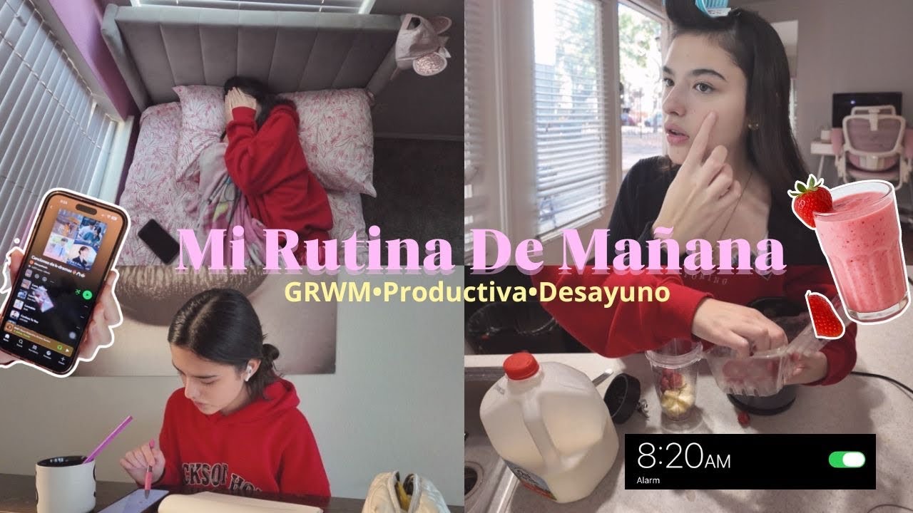 Mi rutina de mañana: GRWM•No escuela•productiva•That girl 💗🧘🏻‍♀️