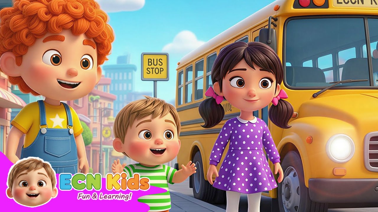 Колеса на автобусе! | ECN Kids - Детские стишки и песенки | Дети учатся!
