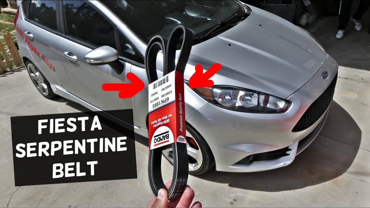 FORD FIESTA SERPENTINE BELT REPLACEMENT REMOVAL DIAGRAM MK7 ST