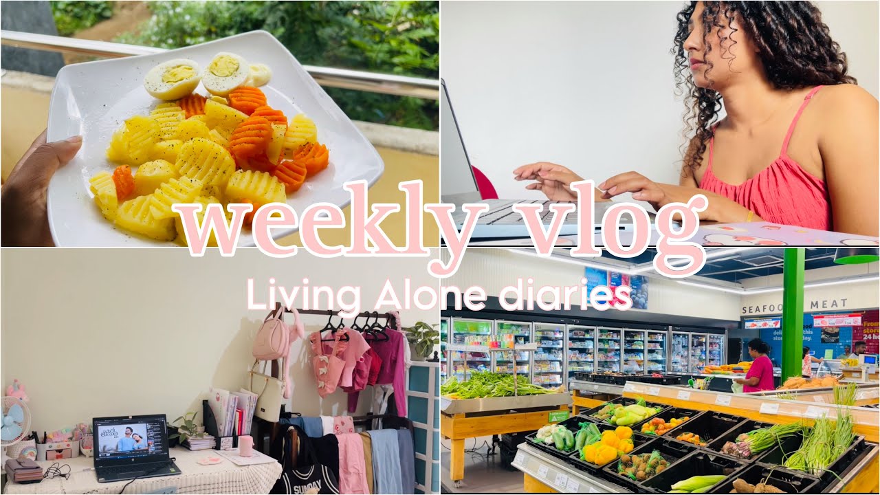 නුවර තනියම ගෙවන මගේ ඡීවිතෙන් සතියක් living Alone in Srilanka | Studying | Cooking | Shopping #vlog