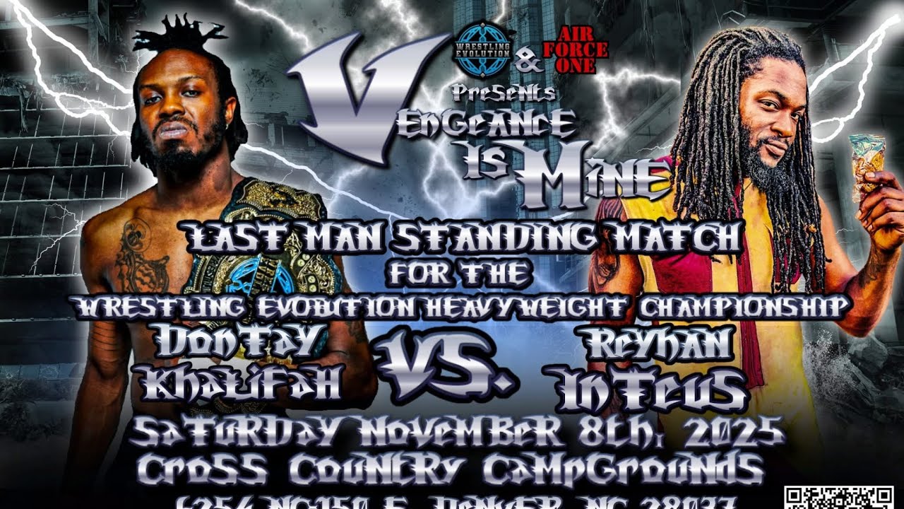 THE! Dontay Khalifah vs. Reyhan Inteus - Last Man Standing Match: Wrestling Evolution, November 2025