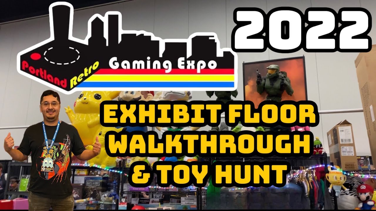 Portland Retro Gaming Expo 2022 Exhibit Floor Walkthrough & Toy Hunt retro video games show floor