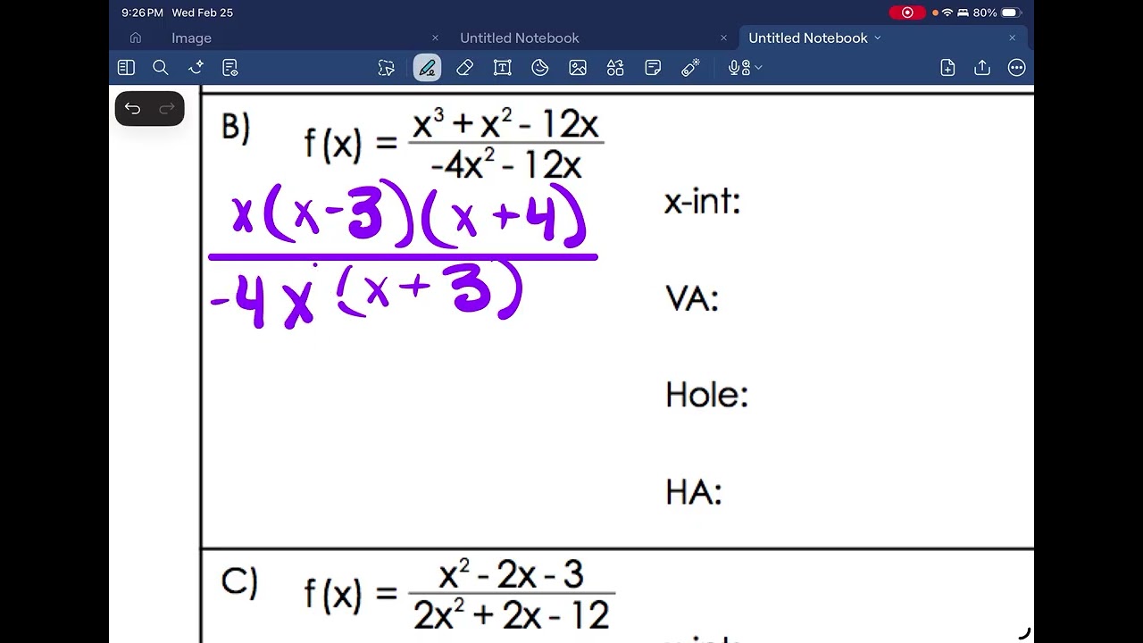 Factoring rational functions
