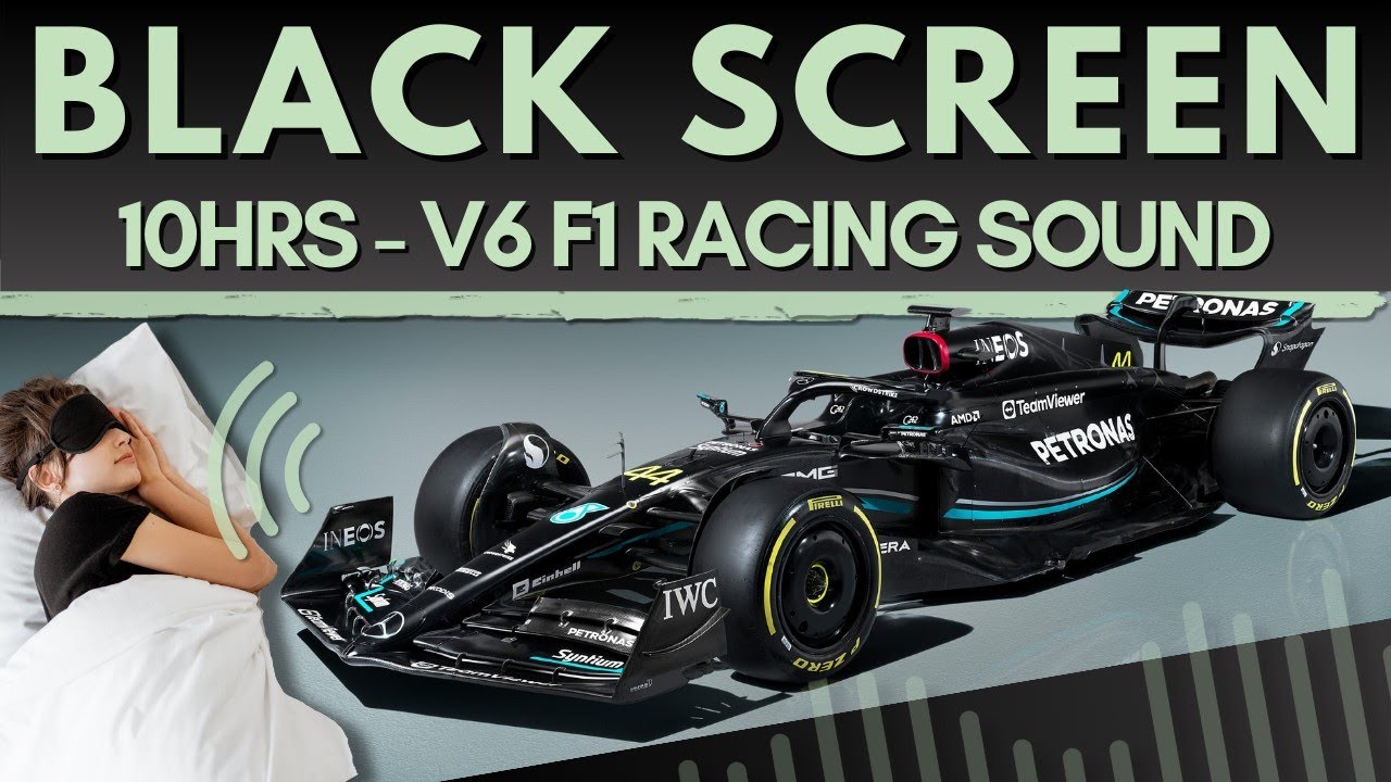 2020 Mercedes V6 F1 Engine Sound @ Race Track | 10hrs Black Screen