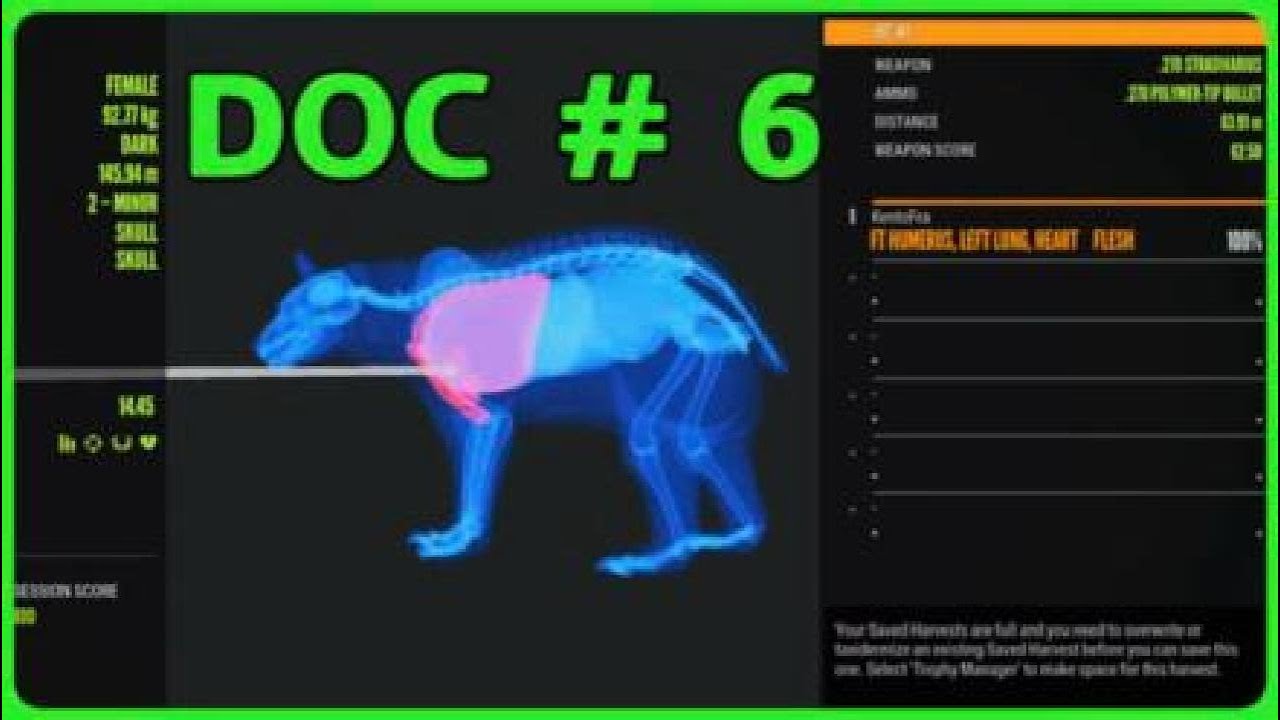 The hunter COTW DOC # 6 Black BEAR 270 Quick KILL bonus of 100 HEART SHOT GUIDE