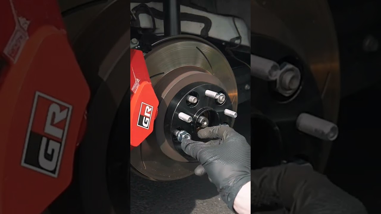 Installing 25mm SPACERS on the rear of my GR Corolla! #grcorolla #wheelspacers