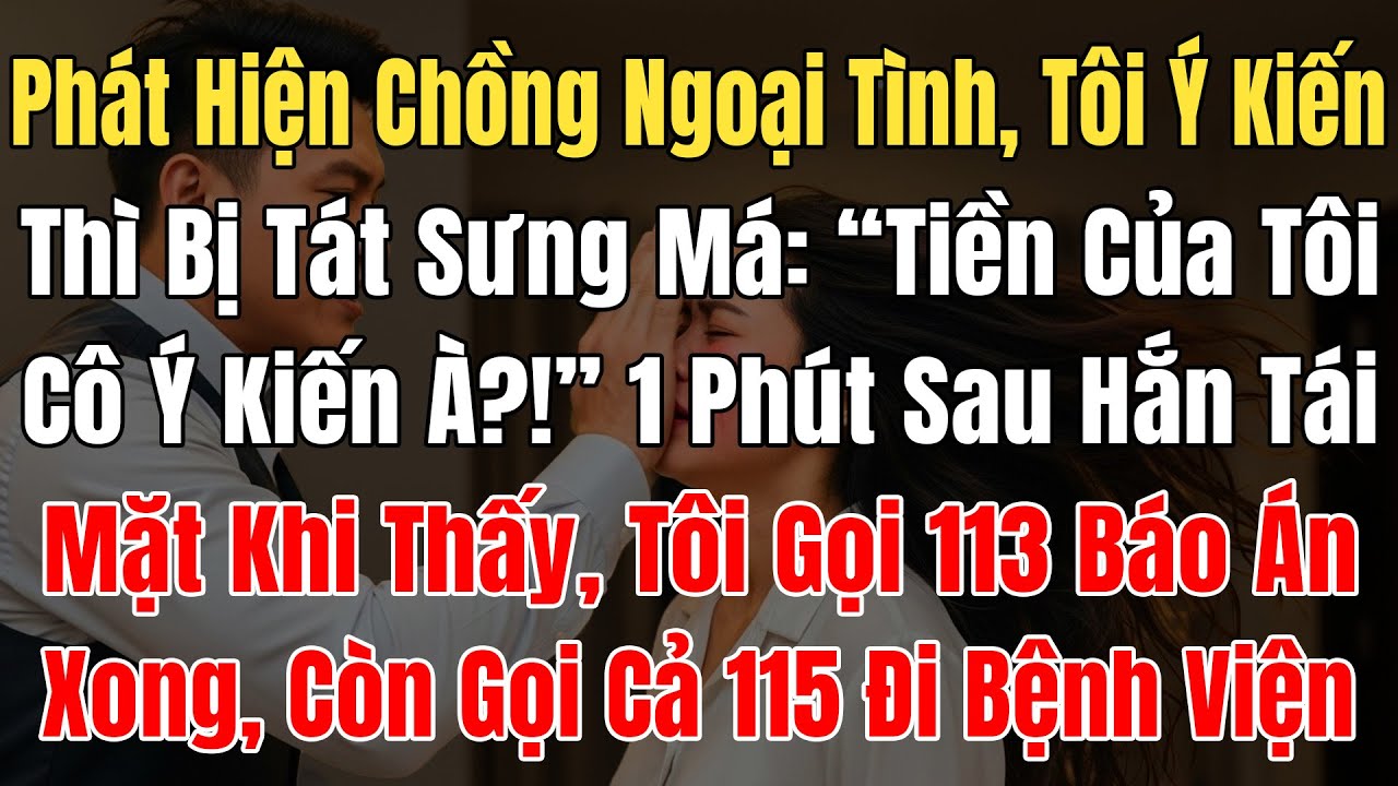 Thấy Chồng Ngoại Tình, Tôi Ý Kiến Thì Bị Tát Sưng Má, 1P Sau Hắn Thấy Tôi Gọi 113 Và Gọi 115 Đi Viện