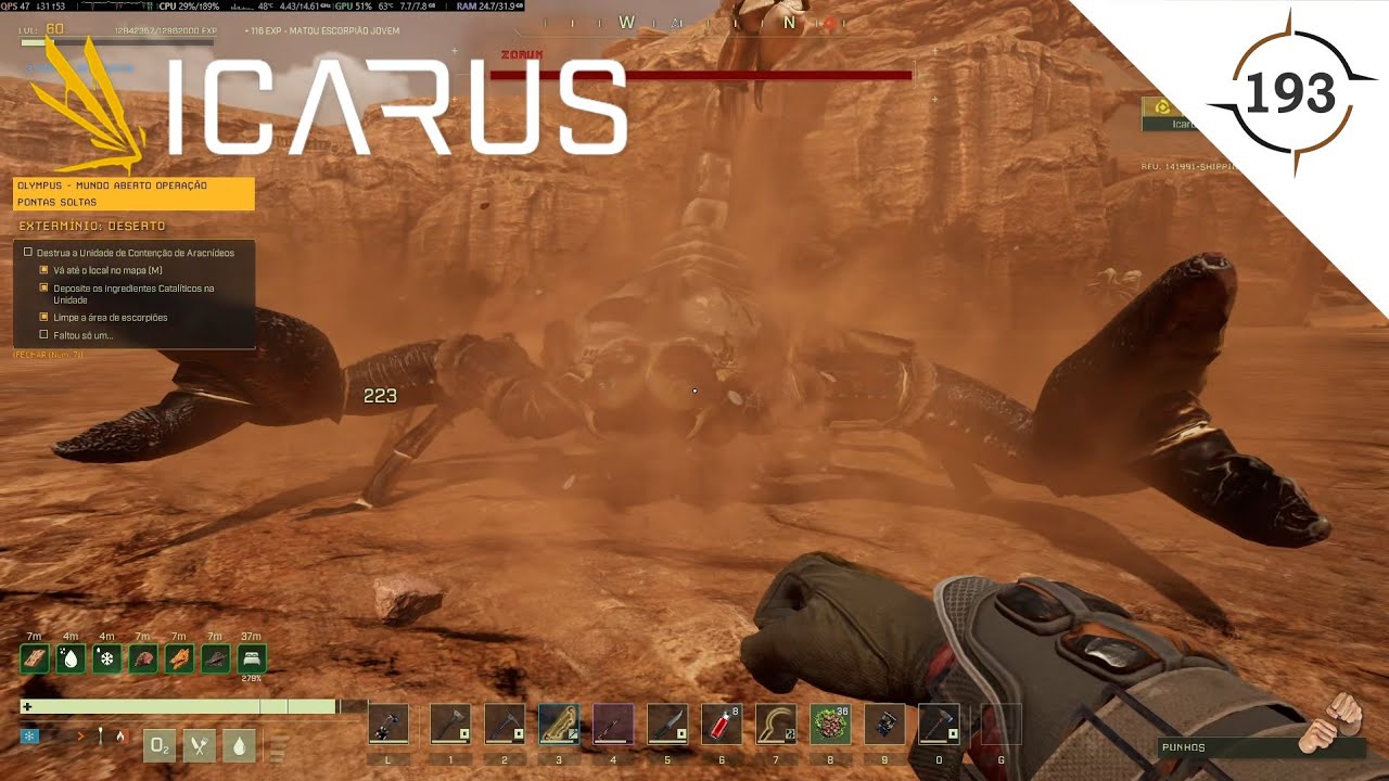 DIA 198 - OPERA&Ccedil;&Atilde;O PONTAS SOLTAS 🦂 ICARUS 2025 PC PT BR - EP193 #icarus
