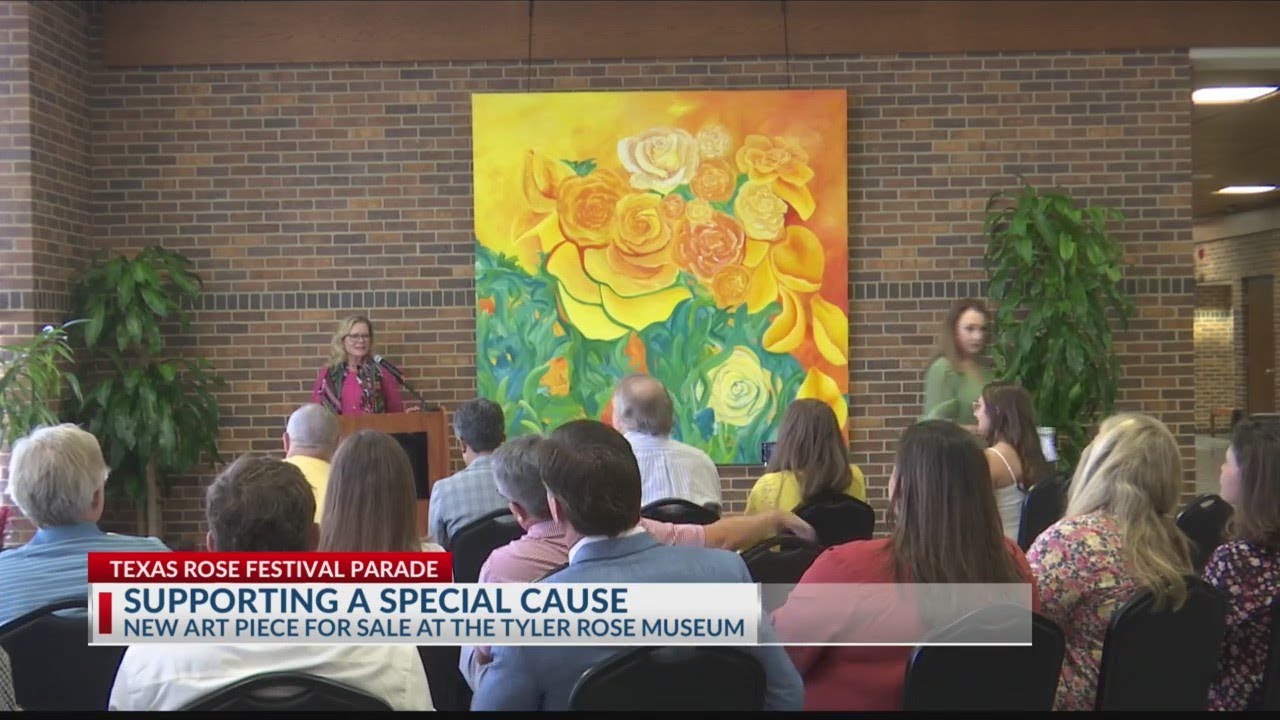 Texas Rose Festival, Yellow Rose Gala Foundation selling painting to raise funds for multiple sclero